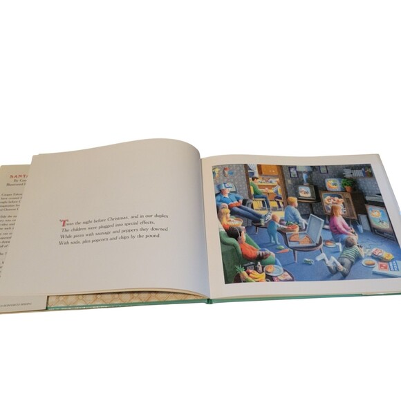 1991 Santa Cows Children's Book Hardback Cooper Edens Christmas - Picture 3 of 7